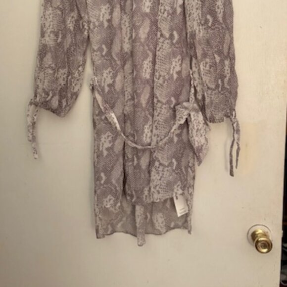 All Saints Snakeskin Print Blouson Dress, Long sleeve, Sz S - Picture 6 of 9
